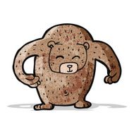 funny cartoon bear N109