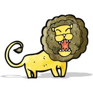 cartoon roaring lion N10