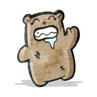 cartoon gross waving bear