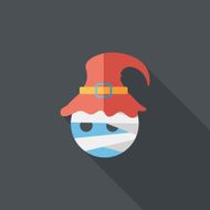 wizard flat icon with long shadow eps10 N24