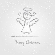 Christmas angel doodle