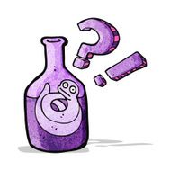 snake trapped in bottle cartoon N2