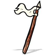 white flag on spear cartoon N2