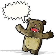 cartoon teddy bear shouting N2