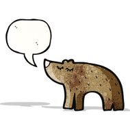 cartoon bear with speech bubble N57