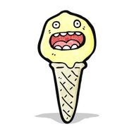 cartoon shocked ice cream N2