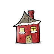cartoon snowy house N4