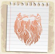 Cartoon beard illustration N5