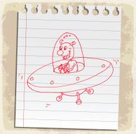 Cartoon ufo illustration