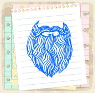 Cartoon beard illustration N6