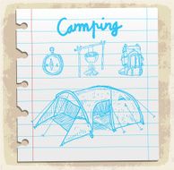 Camping doodle N3