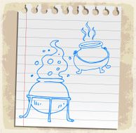 cauldron halloween symbol cartoon illustration