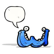 Cartoon Letter W N21