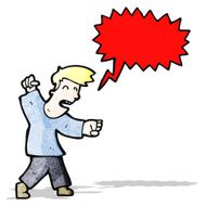 angry man shouting cartoon N2