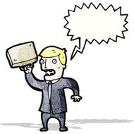 cartoon angry businessman N7