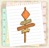 Sign board paper sheet N9