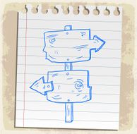 Sign board paper sheet N10