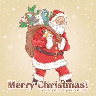 Christmas Santa Claus vintage postcard