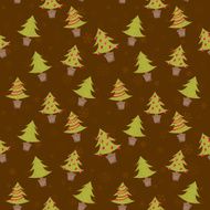Seamless pattern with Christmas trees N3