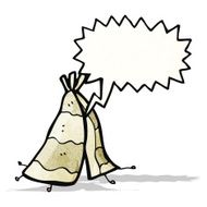 cartoon tepee tent