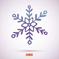 watercolor snowflake N3