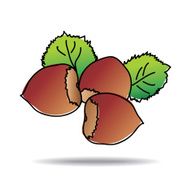 Freehand drawing nut icon