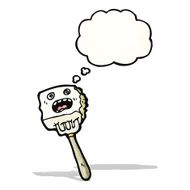 tofu on fork cartoon character N3