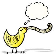 singing bird with thought bubble N6