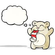 cartoon teddy bear with sock N12