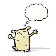 cartoon hamster with thought bubble N2