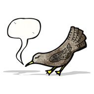 cartoon black bird N16