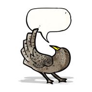 cartoon black bird N17