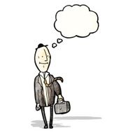 cartoon egghead businessman N4