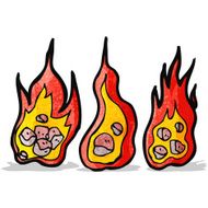 flaming meteor cartoon N3