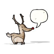 reindeer with speech bubble cartoon N9