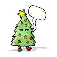 christmas tree with speech bubble N3