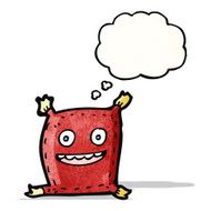 cushion with though bubble cartoon N6