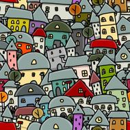 City sketch seamless pattern for your design N11