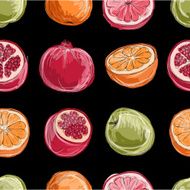 Set of fruits sketch for your design N2