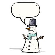 grumpy snowman cartoon N6