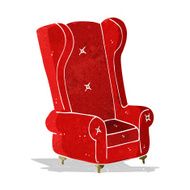 cartoon old armchair N12