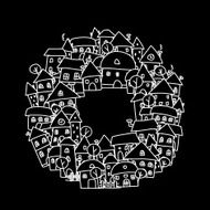 City sketch background for your design N4