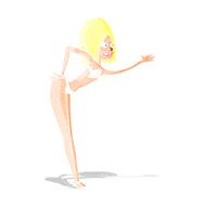 cartoon woman in bikini N78