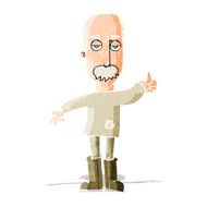 cartoon annoyed old man N95