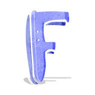 Cartoon Letter F N25