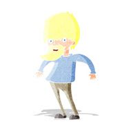 cartoon bearded man shrugging shoulders N12