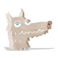 Cartoon Wolf Head N46
