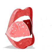 cartoon sneezing mouth N12