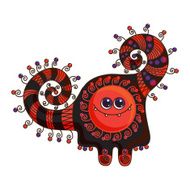 Funny monster Vector doodle on a white background