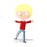 cartoon startled boy N53
